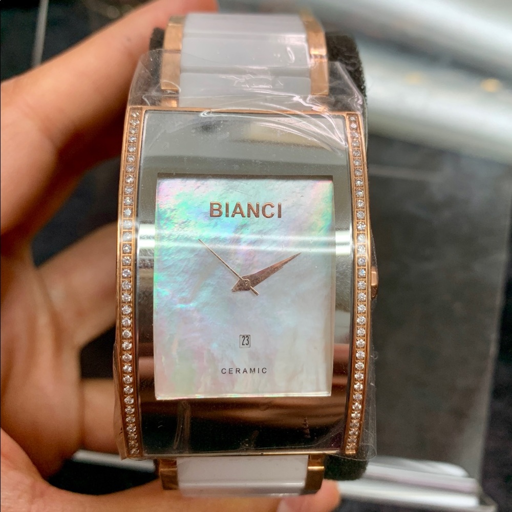 Roberto Bianci Women’s White Ceramic and Rose Gold